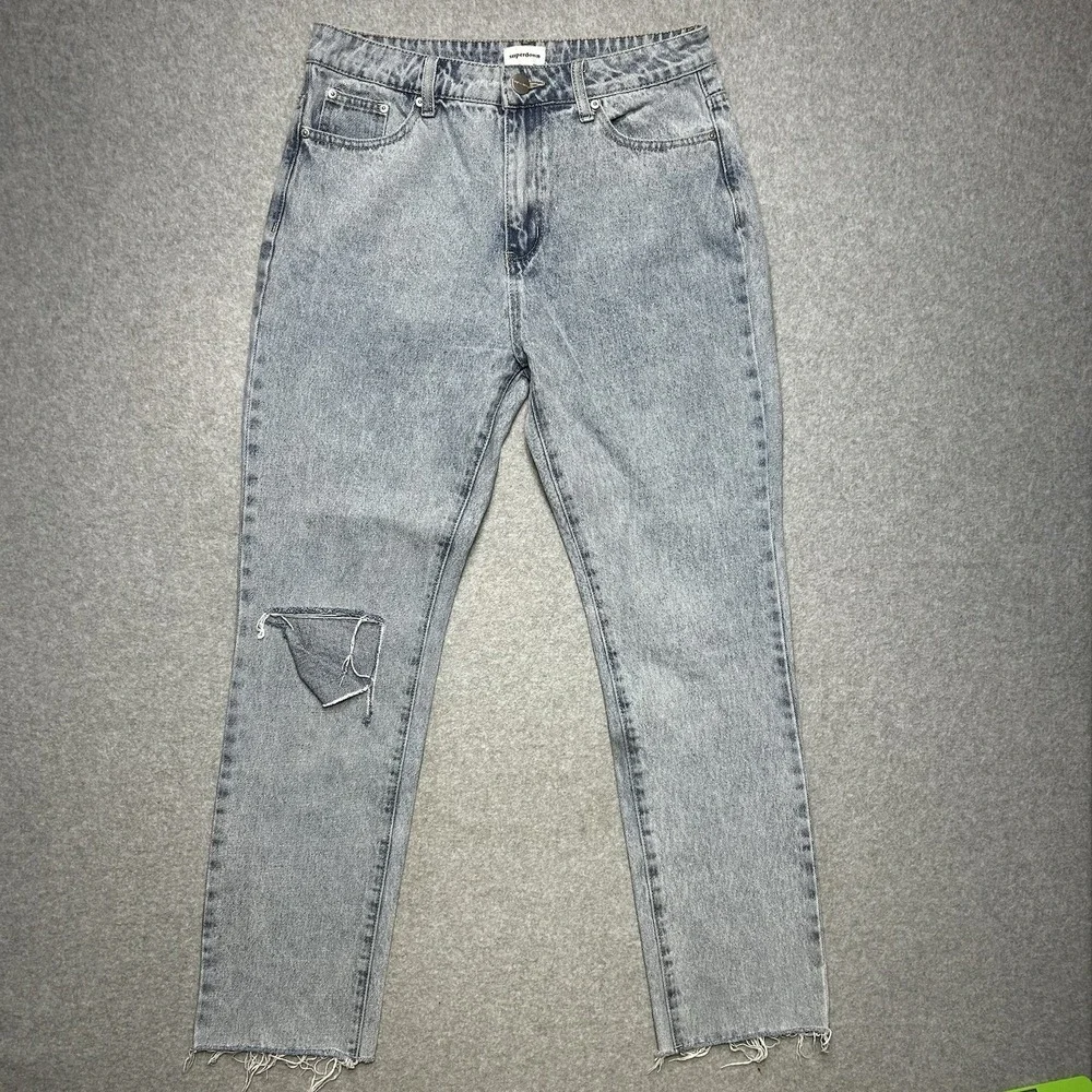 Superdown Jeans Women's Size 29 Light Wash Distressed‎ Hem High Rise Denim